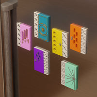 Mid Century Modern Doors Refrigerator Magnets
