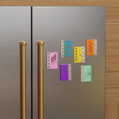 Mid Century Modern Doors Refrigerator Magnets