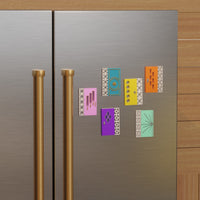 Mid Century Modern Doors Refrigerator Magnets