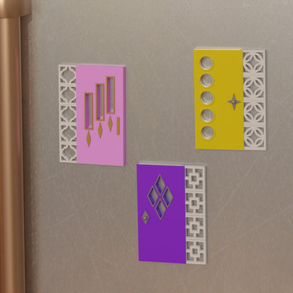 Mid Century Modern Doors Refrigerator Magnets