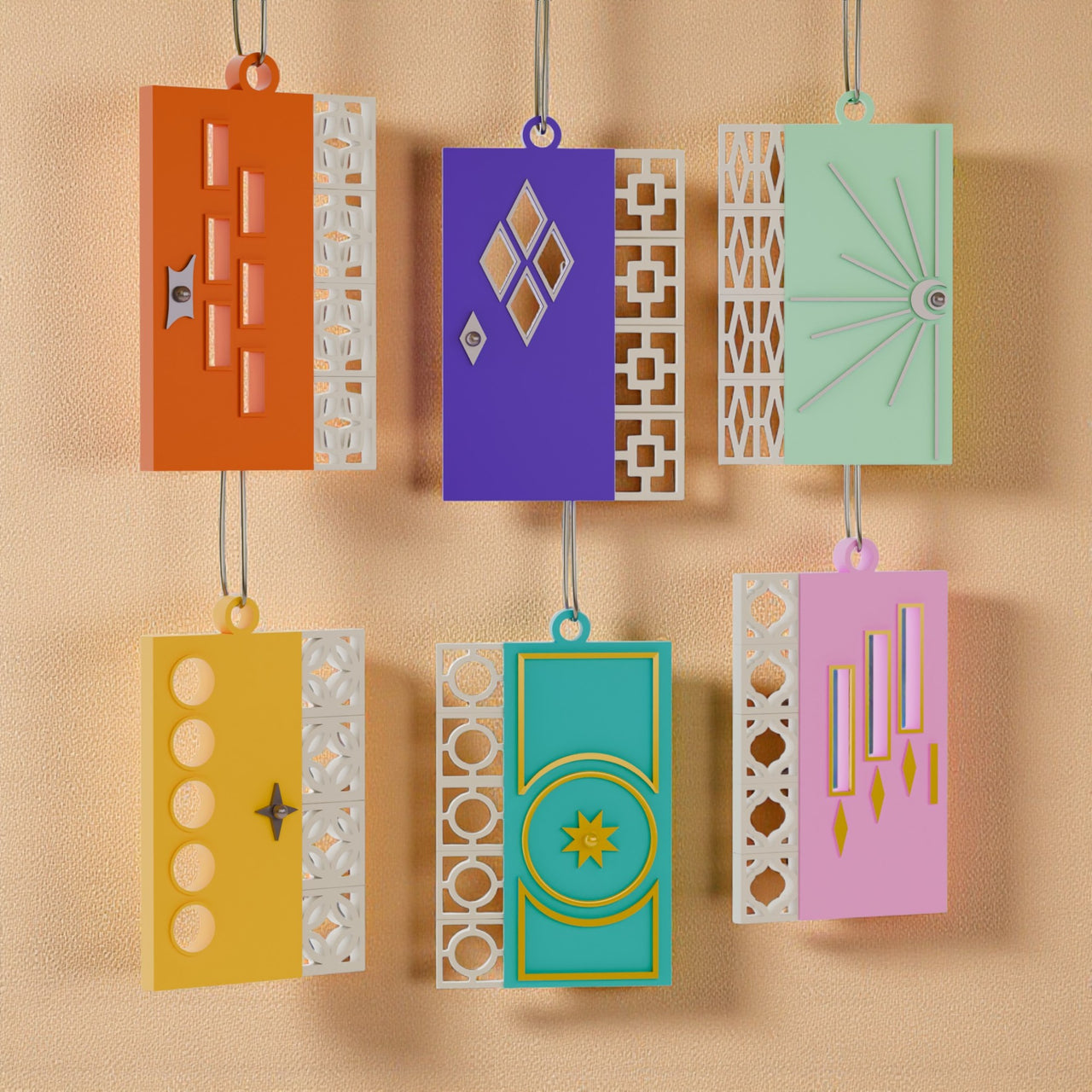 Mid Century Modern Door Ornaments