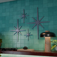 Mid Century Modern Elongated Starbursts Set of 4