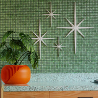 Mid Century Modern Elongated Starbursts Set of 4
