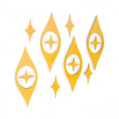 MidCentury Modern Vintage Style Starbursts Diamonds