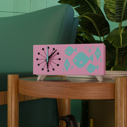 Atomic Fish Mid-Century Modern Atomic Space-Age Clock