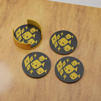 Atomic Fish Retro Coaster Set of 4