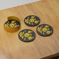 Atomic Fish Retro Coaster Set of 4