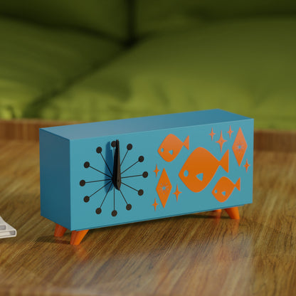 Atomic Fish Mid-Century Modern Atomic Space-Age Clock