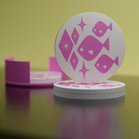 Atomic Fish Retro Coaster Set of 4