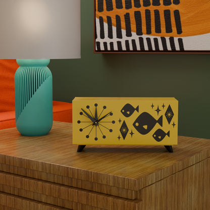 Atomic Fish Mid-Century Modern Atomic Space-Age Clock