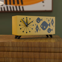 Atomic Fish Mid-Century Modern Atomic Space-Age Clock