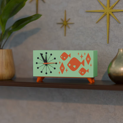 Atomic Fish Mid-Century Modern Atomic Space-Age Clock