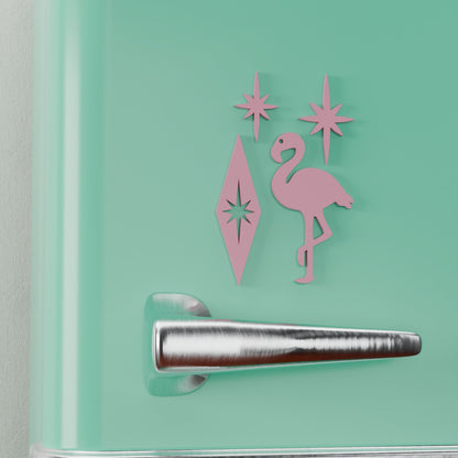 Atomic Flamingo Fridge Magnets