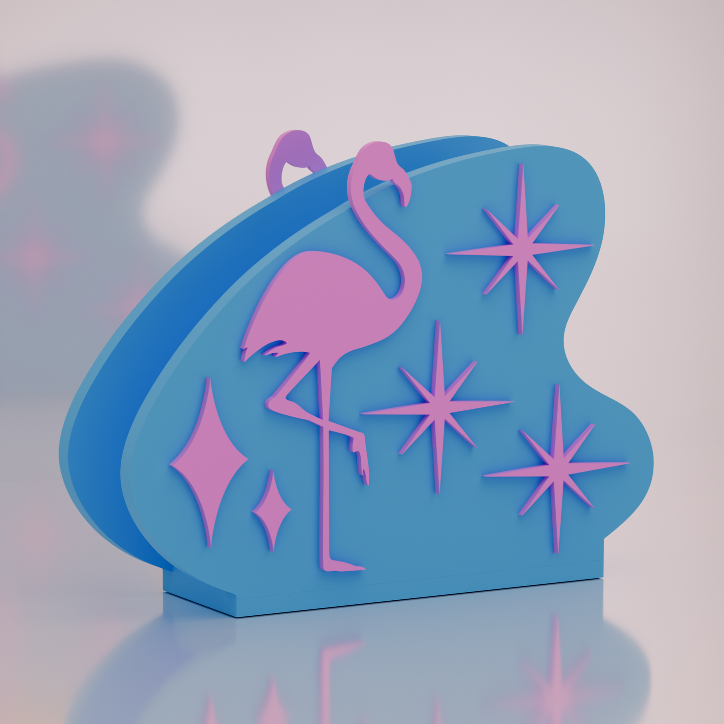 Atomic Flamingo Retro Style Napkin Holder