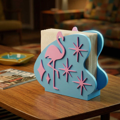 Atomic Flamingo Retro Style Napkin Holder