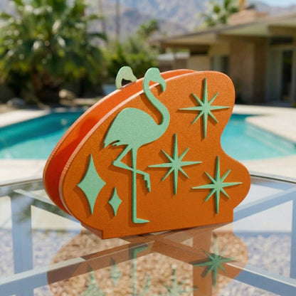 Atomic Flamingo Retro Style Napkin Holder