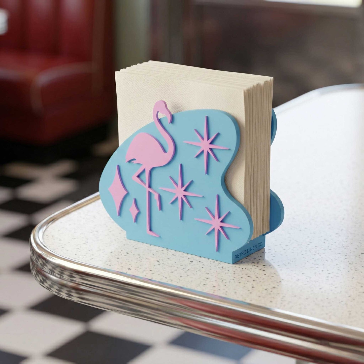 Atomic Flamingo Retro Style Napkin Holder