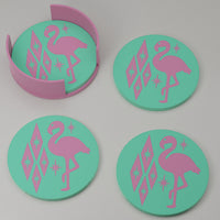Atomic Flamingo Coaster Set