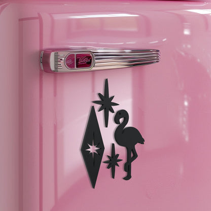 Atomic Flamingo Fridge Magnets