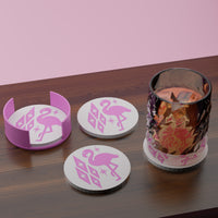 Atomic Flamingo Coaster Set