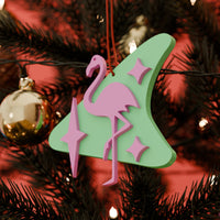 Atomic Flamingo Holiday Ornament