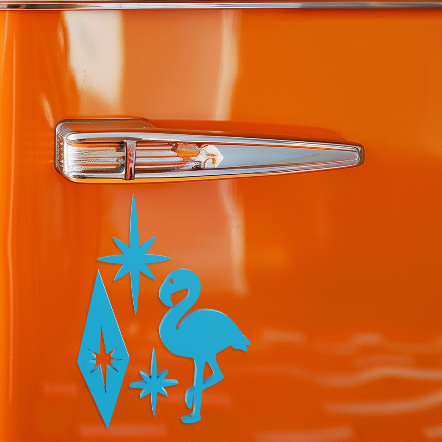 Atomic Flamingo Fridge Magnets