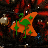 Atomic Flamingo Holiday Ornament