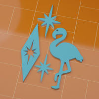 Atomic Flamingo Fridge Magnets