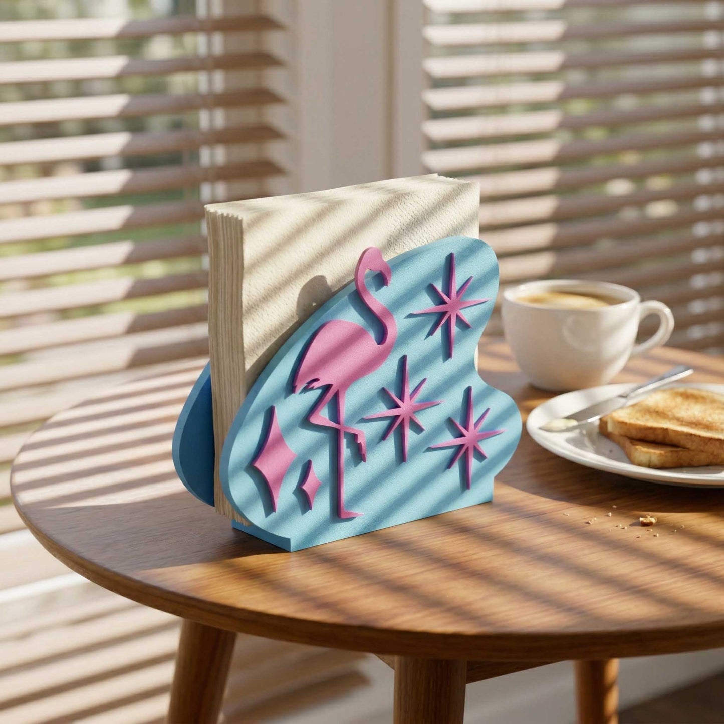 Atomic Flamingo Retro Style Napkin Holder