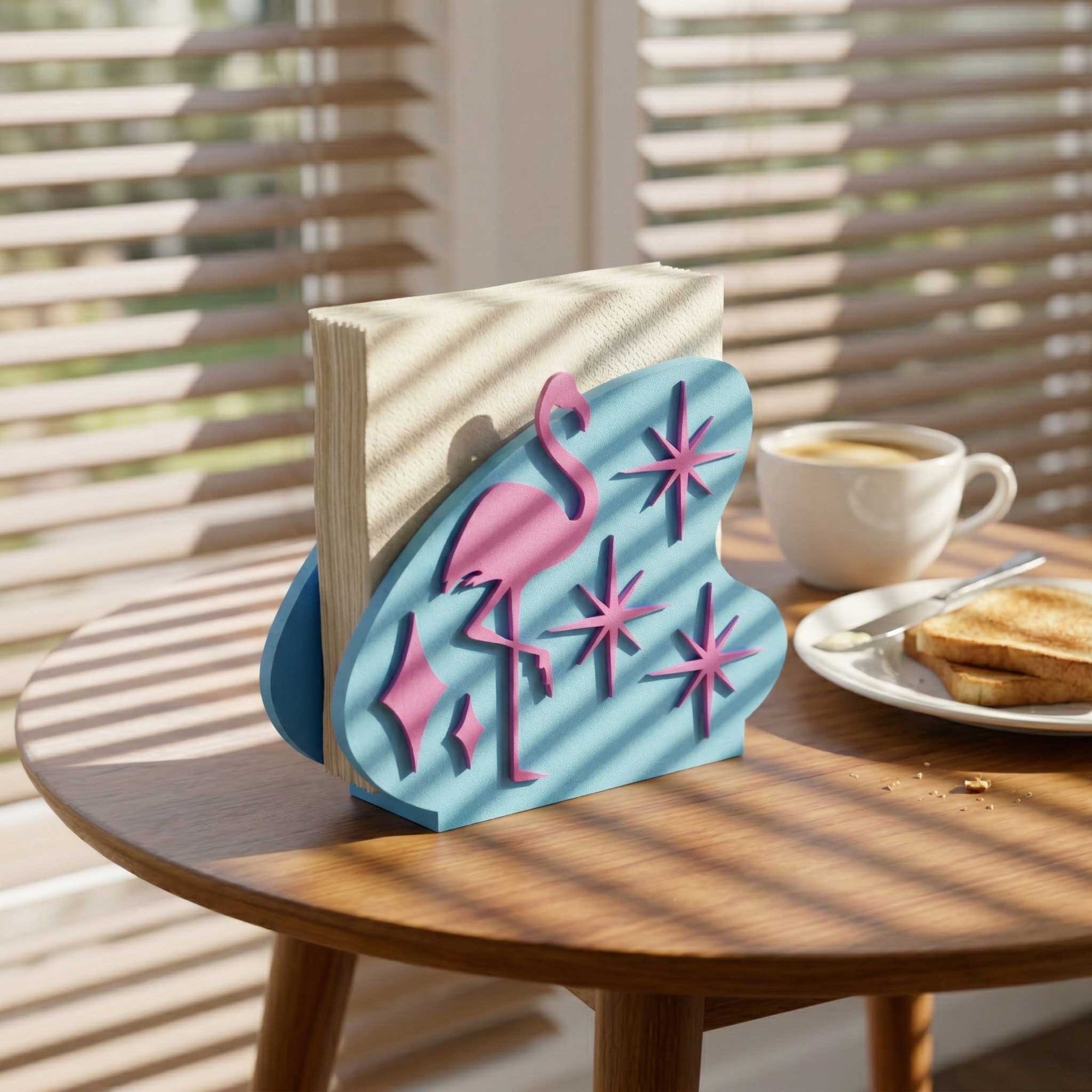 Atomic Flamingo Retro Style Napkin Holder