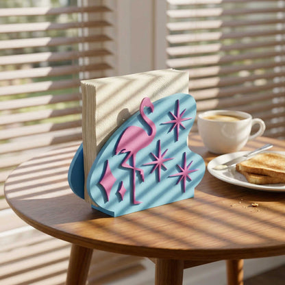 Atomic Flamingo Retro Style Napkin Holder