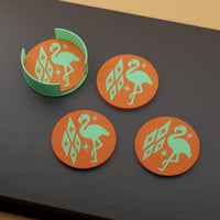 Atomic Flamingo Coaster Set