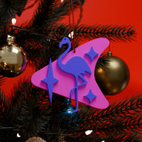 Atomic Flamingo Holiday Ornament