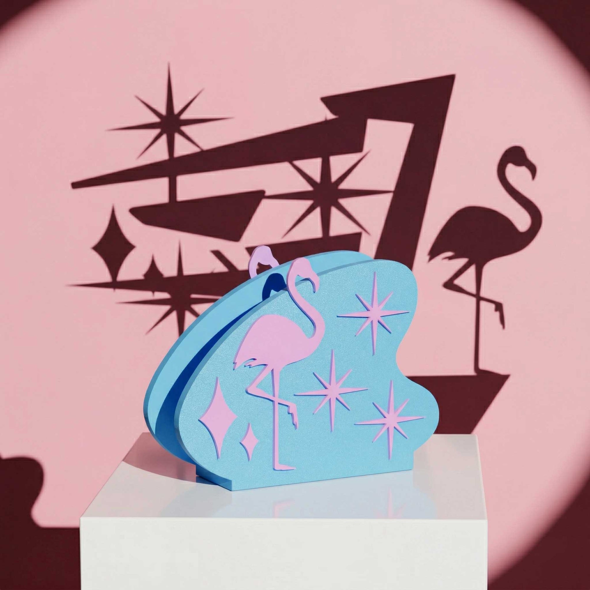 Atomic Flamingo Retro Style Napkin Holder