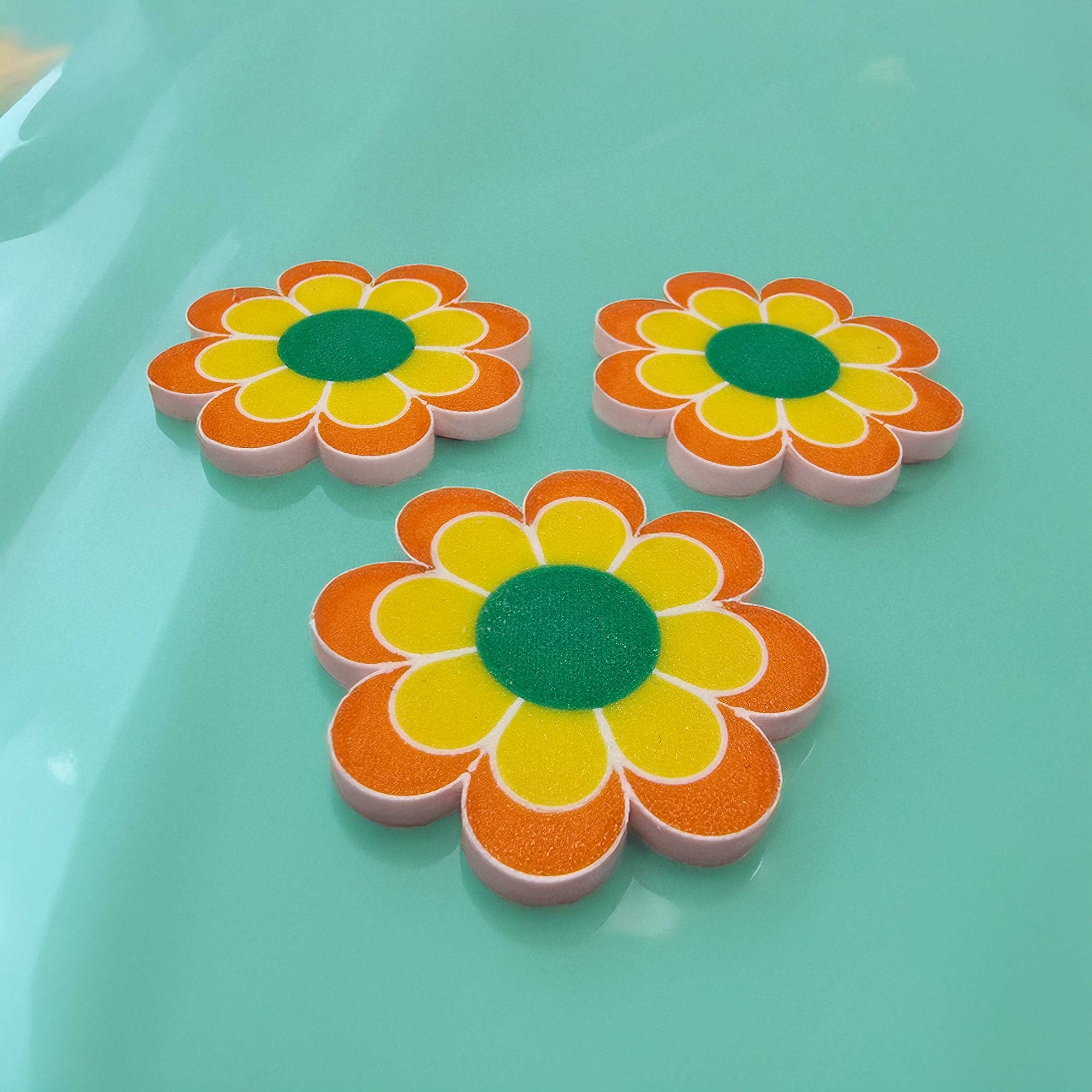 Retro Flower Power Magnet Set (Set of 3)