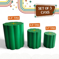 Mid Century Modern Retro Style Flower Starburst Kitchen Canisters Set of 3