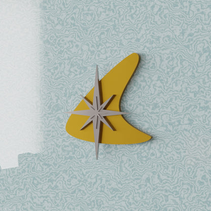 Atomic Boomerang Starburst Fridge Magnet