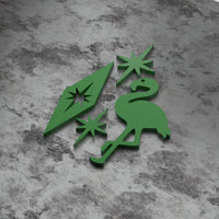 Atomic Flamingo Fridge Magnets