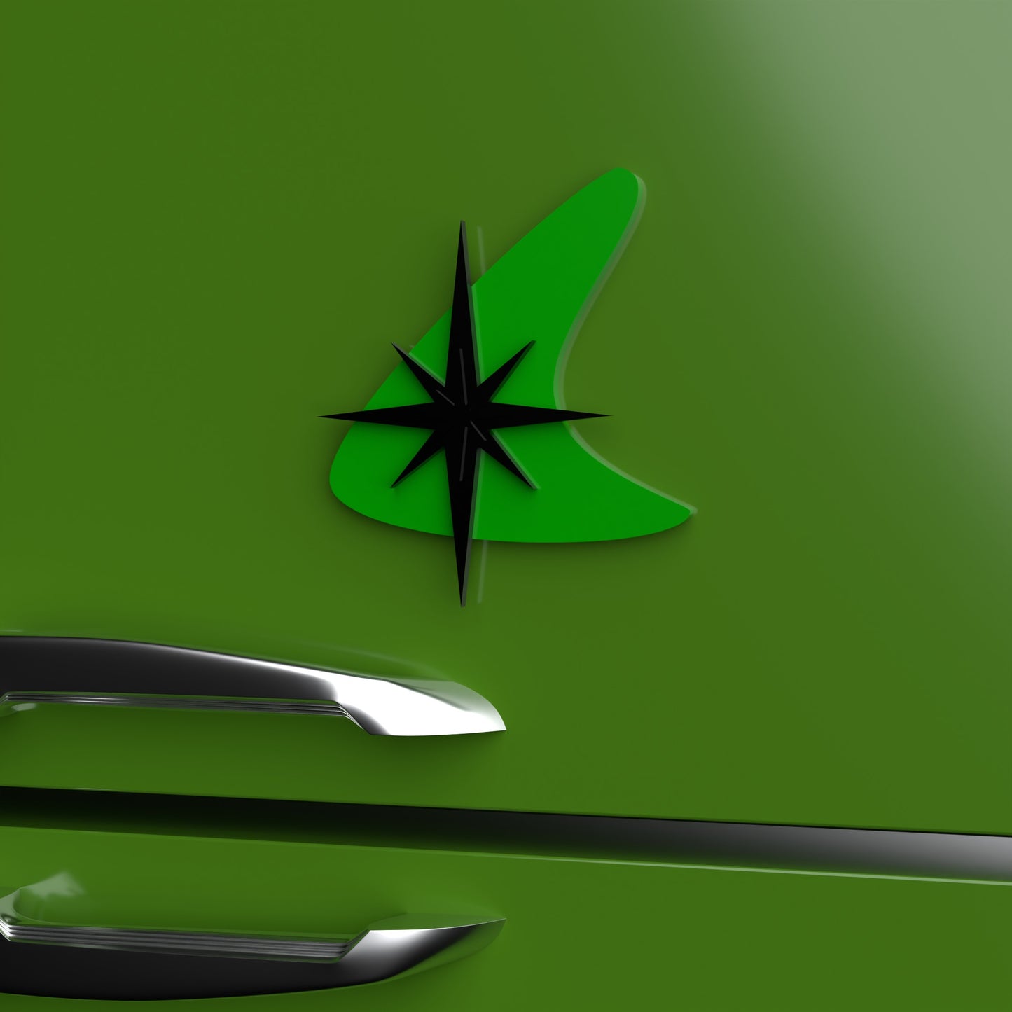 Atomic Boomerang Starburst Fridge Magnet