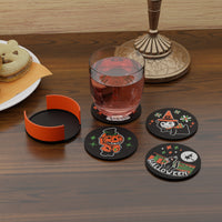 Retro Vintage Style Mid Century Halloween Coaster Set of 4