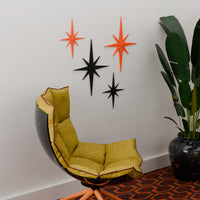 Mid Century Modern Halloween Themed Starbursts