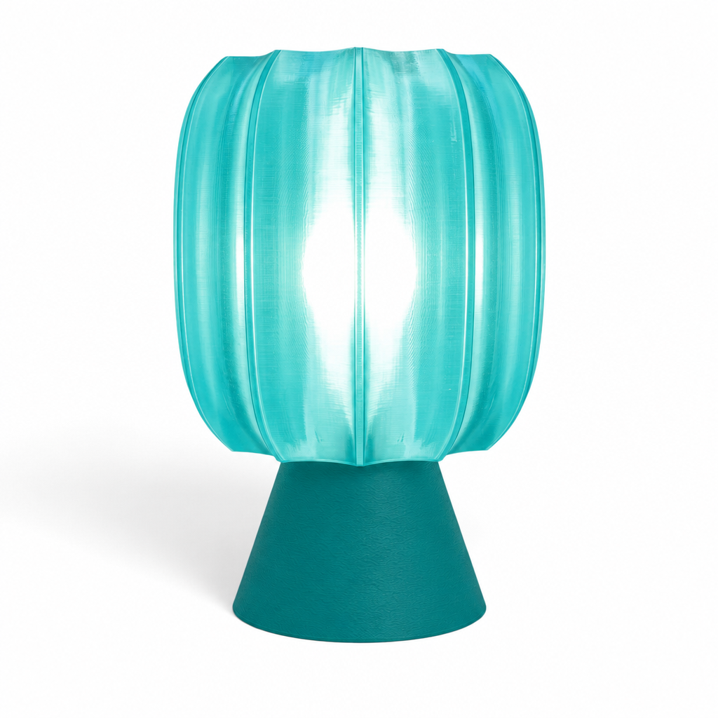 Paralex Mid Century Lamp - Teal base, Astro Aqua shade