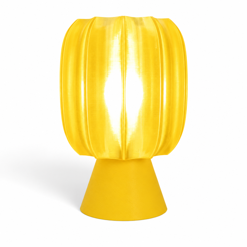 Paralex Mid Century Lamp - Yellow base, Solar Flare Yellow shade