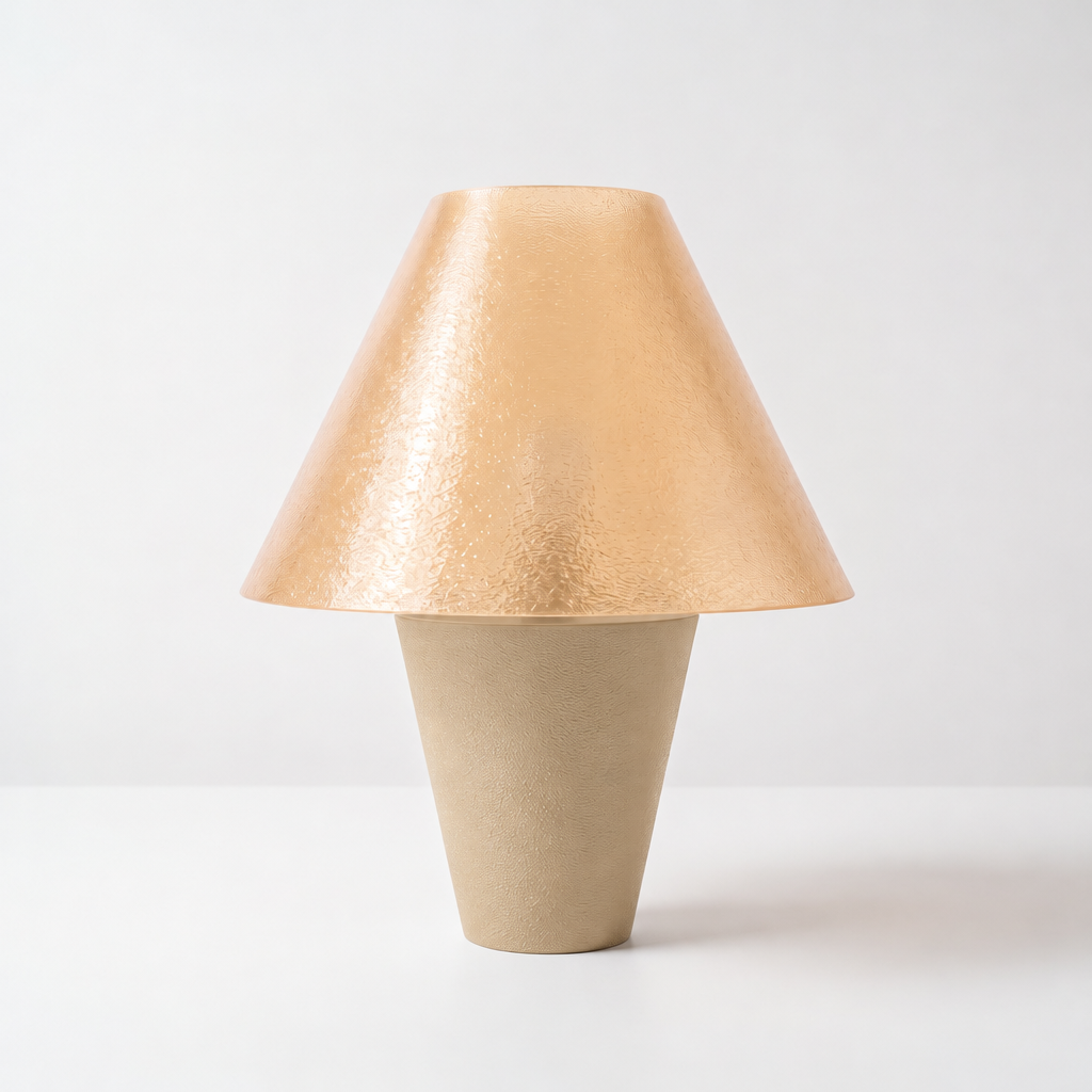 Zephyrome Lamp - Beige base, Stardust Champagne shade