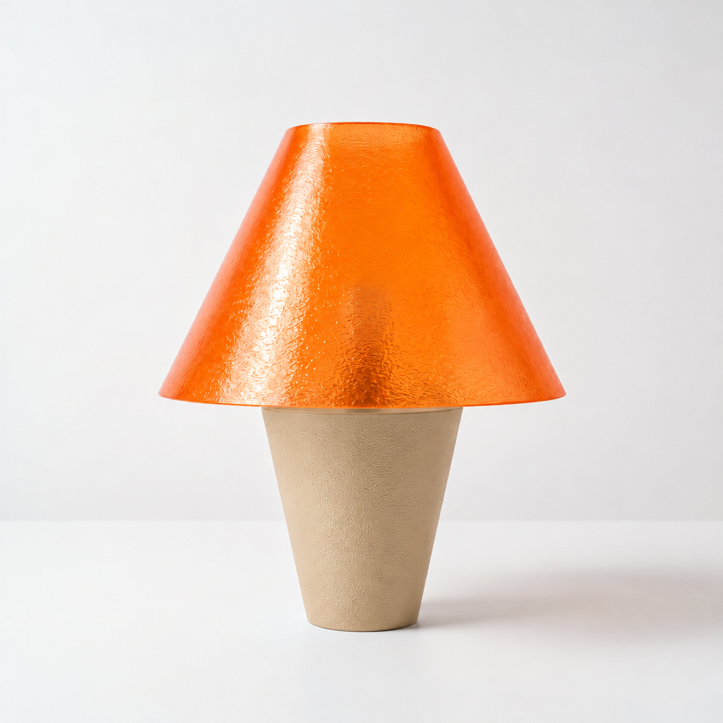 Zephyrome Lamp - Beige base, Supernova Orange shade