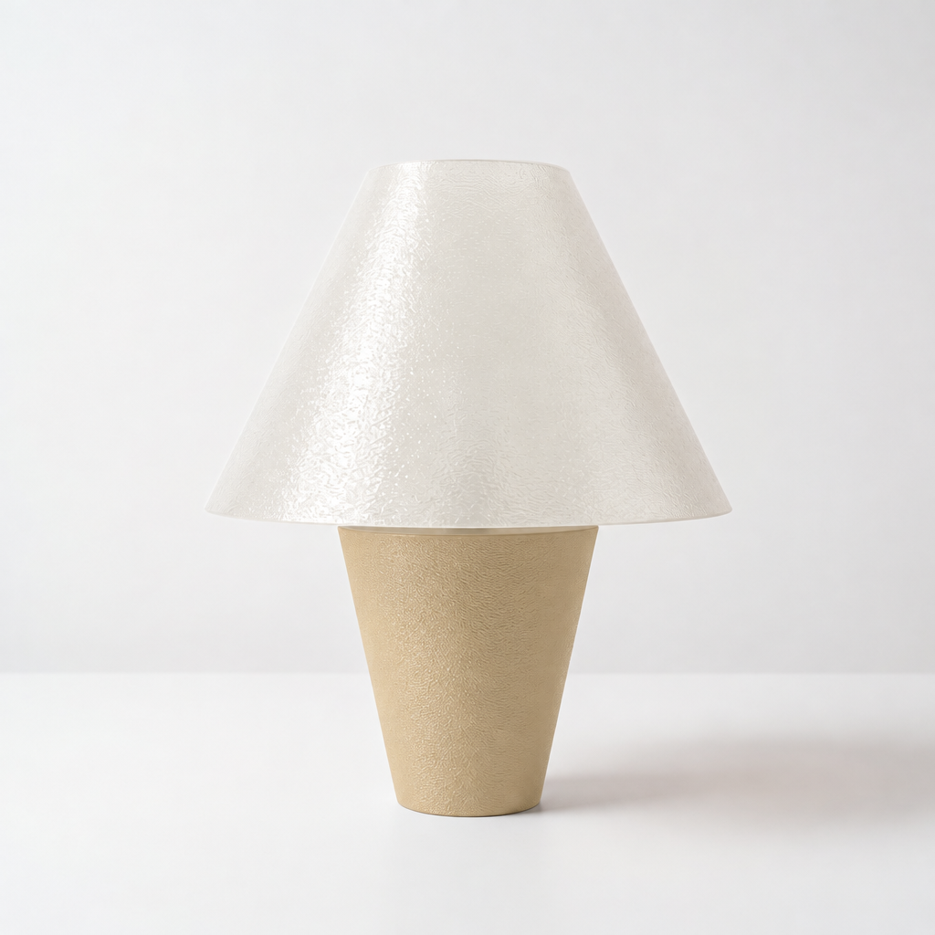 Zephyrome Lamp - Beige base, White shade