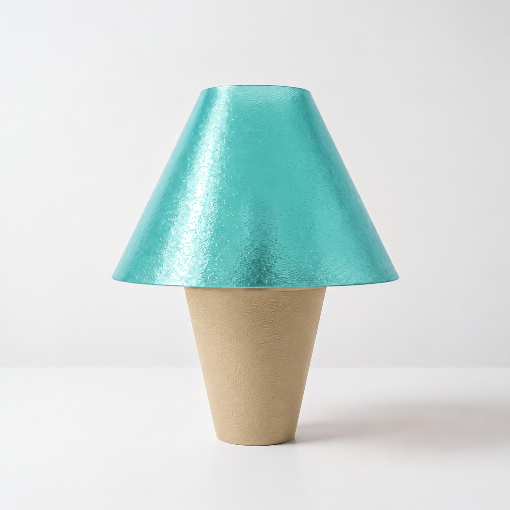 Zephyrome Lamp - Beige base, Astro Aqua shade