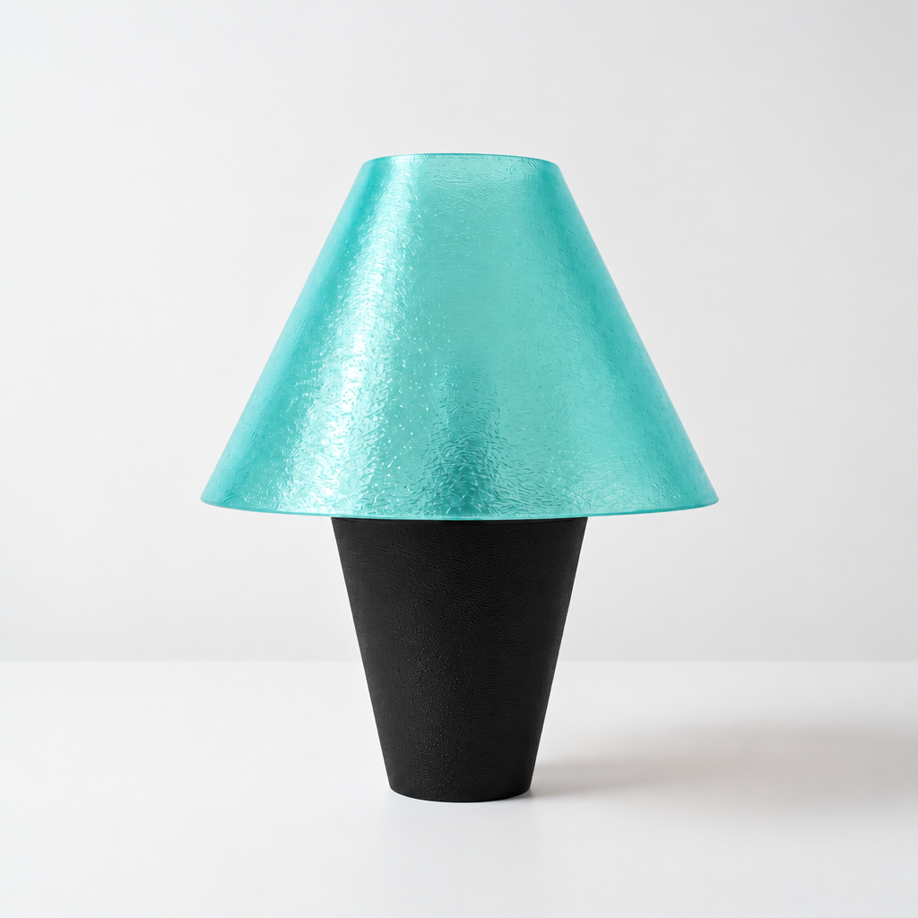 Zephyrome Lamp - Black base, Astro Aqua shade