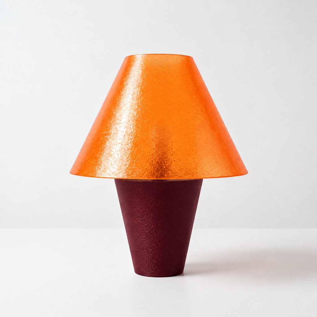 Zephyrome Lamp - Black Cherry base, Supernova Orange shade