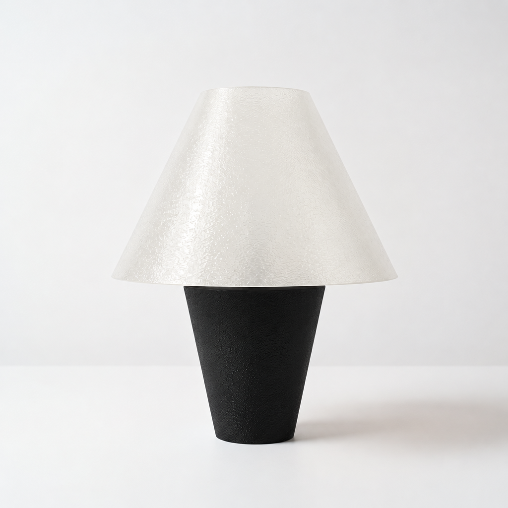 Zephyrome Lamp - Black base, White shade